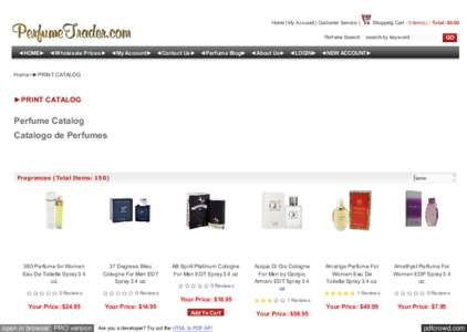 Perfume Catalog | Catalogo de Perfumes Originales Gratis