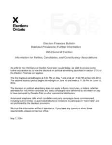 Election Finances Bulletin 1 GE[removed]Further Information) ENG