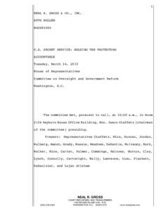 1 NEAL R. GROSS & CO., INC. RPTS MOLLEN HGO083000  U.S. SECRET SERVICE: HOLDING THE PROTECTORS