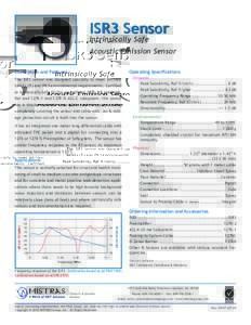 ISR3 Sensor  Intrinsically Safe Acoustic Emission Sensor Description and Features