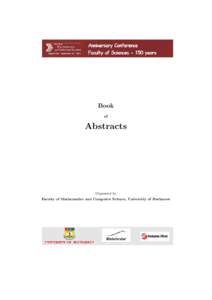 Book of Abstracts  Organized by