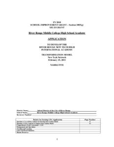 Pennsylvania / Turnaround model / Harrisburg School District / Central Dauphin School District / Susquehanna Valley / School Improvement Grant / United States Department of Education