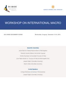 WORKSHOP ON INTERNATIONAL MACRORIDGE DECEMBER FORUM Montevideo, Uruguay / December 15-16, 2015