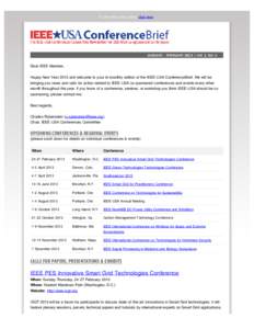 IEEE-USA Conference Brief: January-February 2013