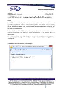 National Cyber Security Centre  NCSC Security Advisory 18 March 2015