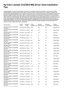 Computing / Device drivers / HP LaserJet / Hewlett-Packard / Printer / 6L / Computer printers / Information technology management / Office equipment / Computer hardware / Technology