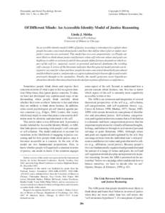 Personality and Social Psychology Review 2003, Vol. 7, No. 4, 286–297 Copyright © 2003 by Lawrence Erlbaum Associates, Inc.