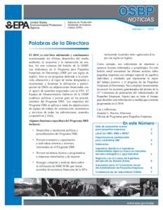 OSBP Noticias Volumen 1, 2010