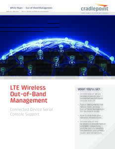 White Paper / Out-of-Band Management Global Leader in 4G LTE Network Solutions LTE Wireless Out-of-Band Management