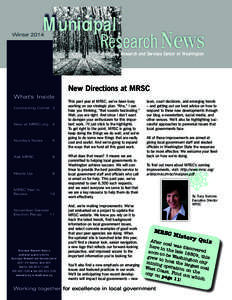 Municipal  Research News Winter 2014