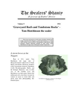 Volume[removed] ‘Graveyard Reefs and Tombstone Rocks’ Tom Hutchinson the sealer