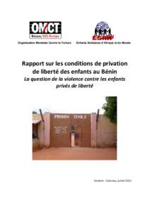 OMCT-ESAM_Rapport sur les conditions de privation de liberté des mineurs au Bénin