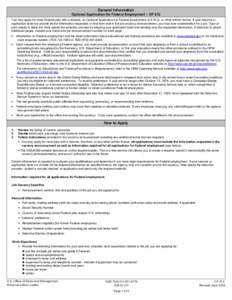 General Information  Optional Application for Federal Employment – OF 612 You may apply for most Federal jobs with a résumé, an Optional Application for Federal Employment (OF 612), or other written format. If your r