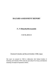 HAZARD ASSESSMENT REPORT  N, N-Dimethylformamide CAS No