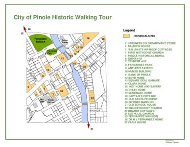 City of Pinole Historic Walking Tour 26 Legend  25