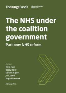 Health and Social Care Bill / NHS primary care trust / Andrew Lansley / NHS foundation trust / NHS strategic health authority / Monitor / Department of Health / Care Quality Commission / NHS Constitution for England / National Health Service / Health / United Kingdom