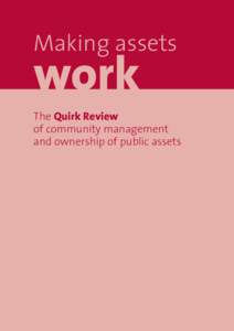 Making assets  work The Quirk Review of community management