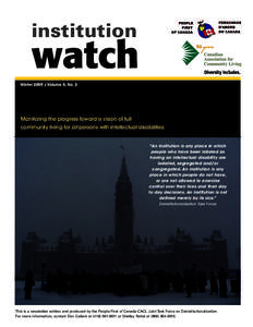 institution  watch Winter[removed]Volume 5, No. 2  Monitoring the progress toward a vision of full