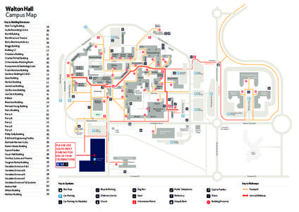 Walton Hall Campus Map Key to Building Entrances Gass Building