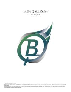 Quiz / Nazarene Bible Quizzing / Bible / Bible quiz / Quiz bowl