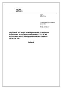 Air dispersion modeling / Smog / Emission inventory / Climate change policy / Emission intensity / Multi-effect Protocol / United Nations Framework Convention on Climate Change / Iceland / Fugitive emissions / Air pollution / Pollution / Atmosphere