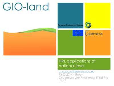 GIO-land + HRL applications at national level [removed]