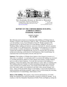 NEW HAMPSHIRE DIVISION  OF HISTORICAL RESOURCES