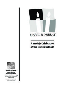 A Weekly Celebration of the Jewish Sabbath