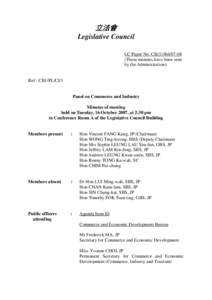 立法會 Legislative Council LC Paper No. CB[removed]These minutes have been seen by the Administration)