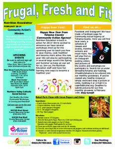 Nutrition Newsletter FEBRUARY 2014 Happy New Year!  Community Action’s