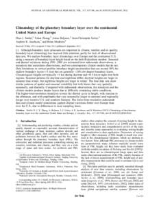 Climatology of the planetary boundary layer over the continental United States and Europe