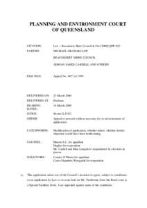 PLANNING AND ENVIRONMENT COURT OF QUEENSLAND CITATION:  Law v Beaudesert Shire Council & OrsQPE 022