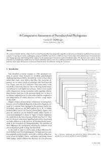 A Comparative Assessment of Pterodactyloid Phylogenies Curran D. Muhlberger University of Maryland, College Park