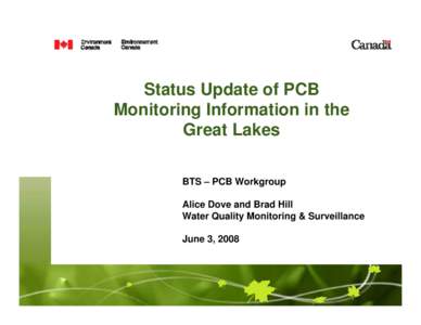 Status Update of PCB Monitoring Information in the Great Lakes - June 2008