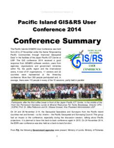 Conference Summary Version 3  Pacific Island GIS&RS User Conference[removed]Conference Summary
