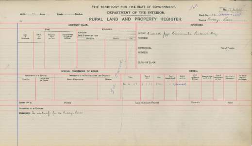 Department of the Interior Property and Tenancy Ledger