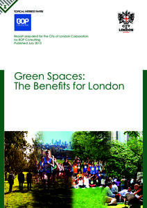 TOPICAL INTEREST PAPER  Report prepared for the City of London Corporation by BOP Consulting Published July 2013