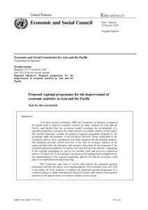 Official statistics / Politics / Food and Agriculture Organization / United Nations Economic and Social Commission for Asia and the Pacific / United Nations Industrial Development Organization / Secretariat of the Pacific Community / Singapore Cooperation Programme / Ministry of Statistics and Programme Implementation / United Nations / United Nations Development Group / Statistics