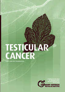 TESTICULAR CANCER LUMPS AND SELF-EXAMINATION A BOOKLET IN THE SERIES OF CONSUMER GUIDES