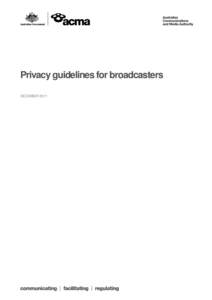 Privacy guidelines for broadcasters