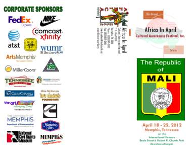 26h Annual  Africa In April Cultural Awareness Festival P. O. Box[removed]