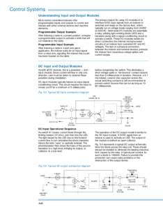 Control Systems Understanding Input and Output Modules The primary reason for using I/O modules is to interface 5VDC logic signals from an indexer to switches and relays on the factory floor, which typically run on volta