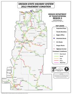 OREGON STATE HIGHWAY SYSTEM 2012 PAVEMENT CONDITION[removed]
