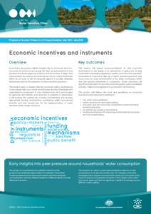 Program A: Society | Project A1.3 | Project duration: JulyJulyEconomic incentives and instruments Overview  Key outcomes