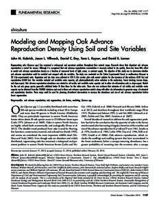 Modeling and mapping oak advance reproduction density using soil and site variables