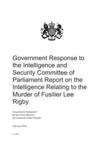 Cm 9012 HMG Response to ISC Woolwich Report