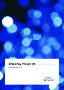 Efficiency through light ANNUAL REPOR T 2012