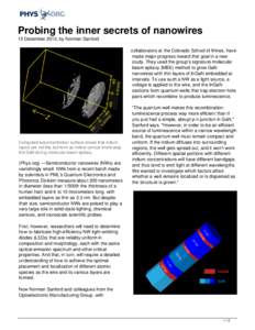 Thin film deposition / Nanoelectronics / Nanowire / Nanotechnology / Indium gallium nitride / Light-emitting diode / Blue laser / Quantum well / Gallium nitride / Chemistry / Matter / Nitrides