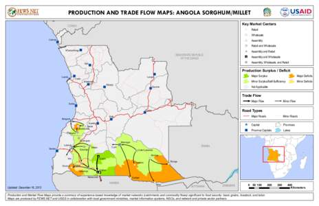 PRODUCTION AND TRADE FLOW MAPS: ANGOLA SORGHUM/MILLET Key Market Centers CONGO  (