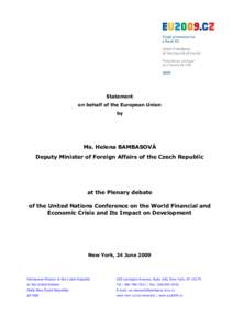 [removed]Conf. on Global Crisis - EU Statement for PLENARY session - FINAL VERSION with COVER PAGE and ALIGN